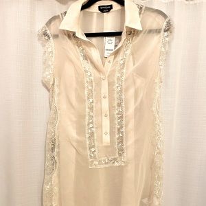 Bebe lace shirt dress.